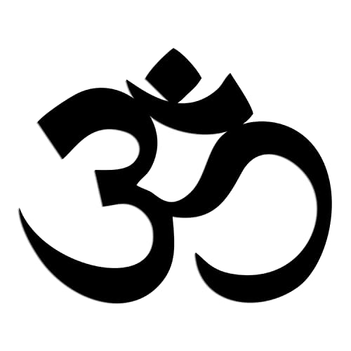 DEKADRON Metall-Wandkunst, Metall-Om-Dekor, Namaste-Dekor, Yoga-Geschenke, Aum-Symbol, OM-Wandkunst, Yoga-Studio-Dekor, Yoga-Wanddekoration (110 x 90 cm)