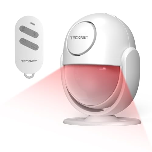 TECKNET 125dB Loud Indoor Motion Sensor Alarm with 328ft Remote Control