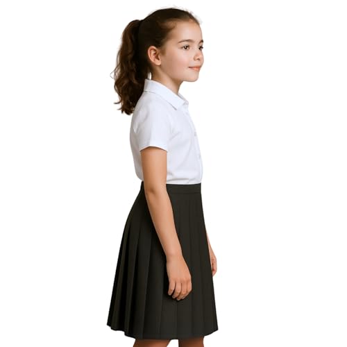 Falda plisada escolar para niñas ligera y suave hasta la rodilla 3