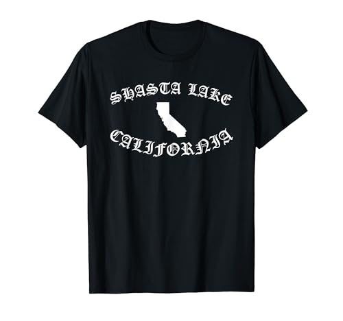 Shasta Lake California Bandera de Estados Unidos Vintage Cali Central Valley Camiseta