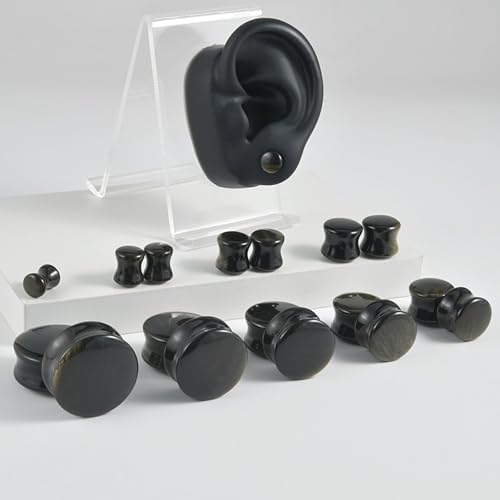 Kit d'étirement de tunnels d'oreille plugs et extenseurs en pierre - 3