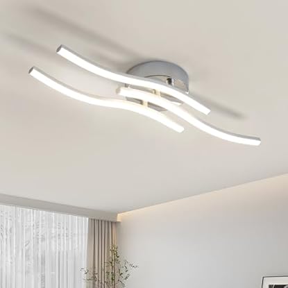 Foto di Dorlink Lampadario LED Soffitto, Plafoniera LED Soffitto Moderna, Lampadario Camera da Letto, 18W 1620LM Lampadari Soggiorno，4000K Bianco Freddo, Per Cucina, Corridoio, Ristorante,Ø52CM
