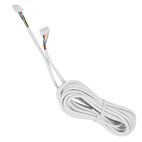 Cable de Cobre Flexible de 5 Núcleos y 15 M para de Intercomunicación con Videoportero, Cable de Cobre con Aislamiento de PVC, Conectores de Cable Preconectados