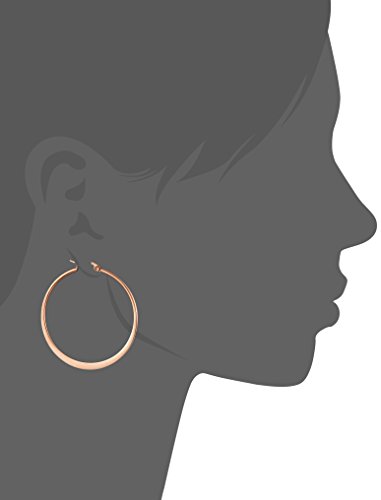 Image of Amazon Essentials Gold Plated or Stainless Steel Flattened Hoop Earrings