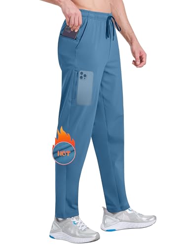 Pantalon jogging polaire homme extensible hivernal sport extérieur