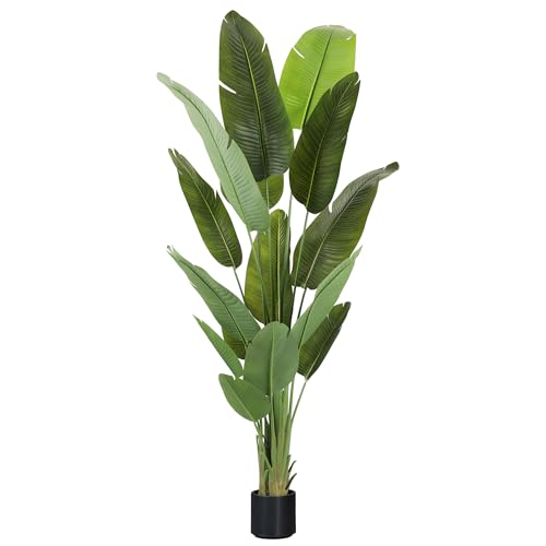 ProDeco Artificial Tree 6.6Ft Silk Bird of Paradise Large Big Fake Potted Plants Tall Faux Silk...