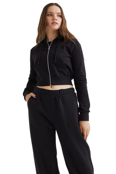 Image of Cropped Zipper Hoodie for Women