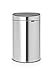 Brabantia Touch Bin Cubo de Basura para Reciclaje, 23+10 litros, Acero Mate antihuellas