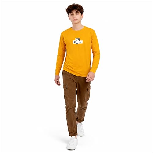 Image of Boys' Graphic T-Shirts - Full Sleeve Crewneck Tee with Vibrant NO Limits Print, Soft for Summer