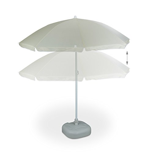 Sonnenschirm mit Ständer Relaxdays, Durchmesser 180 cm