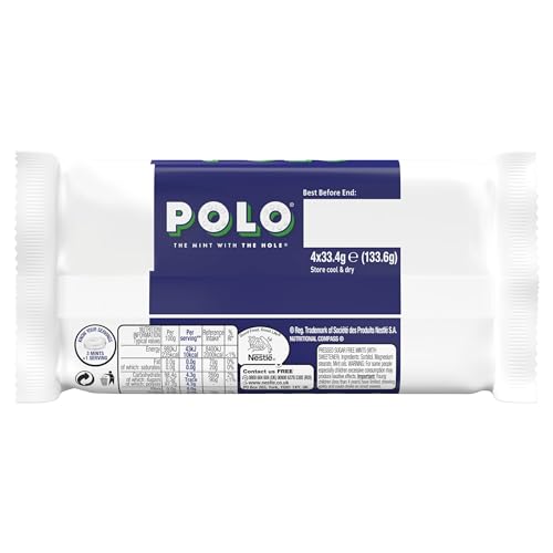 Polo Sugar Free Mint Tube Multipack, 4 x 33.4 g