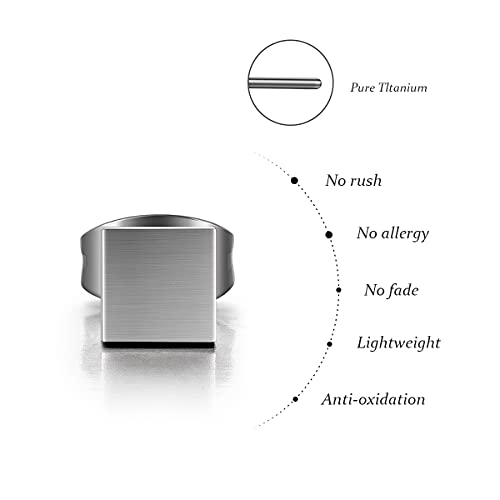 Tgnel G23 Titanium Earrings Studs Square Hypoallergenic Earrings For Women Men Sensitive Ears, Dainty Brushed Matte Mens Earrings Pure Titanium Earrings Valentine's Day Birthday Jewellery Charms #TOP5