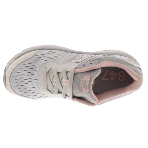 Image of New Balance Women's 847 V4 Walking Shoe, Arctic Fox /Silver Mink /Peach Soda, 6.5 N US