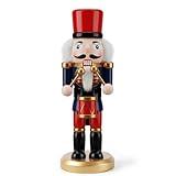 AMOR PRESENT Nutcracker Christmas Decor, Christmas Ornament, Wooden Nutcracker for Shelves, Table, Fireplace (7 Inch)