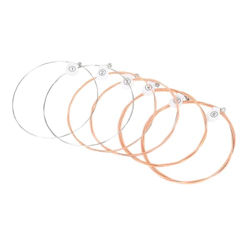 ERINGOGO 6pcs Folk Guitar Strings Acoustic Guitar Strings Replacement Kit Easy to Use Install Rich Resonance Comfortable Sound