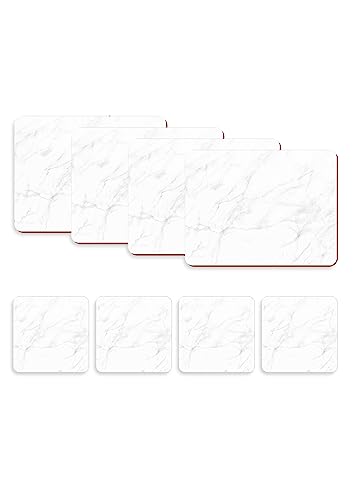 Sets de table blancs lot de 4 haut de gamme pour une décoration de table épurée - 2