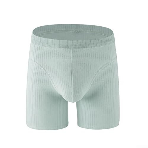 Caleçon en coton doux pour homme Boxer à jambe longue pour le sport et (S Vert)