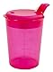 Medi-Inn+ Schnabelbecher 250 ml Praktisches Set: 1 Unterteil mit 2 Deckeln (1 x mit Öffnung 12 x 10 mm u. 1 x mit Öffnung 4 x 4 mm) | rot