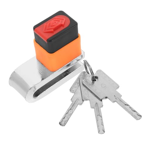 HOLIDYOYO Motorcycle Disc Brake Lock Lightweight Theft Wheel Lock for Mountain Road and Electric Bikes Convenient One Button Operation with Keys for Enhanced Security and Portability