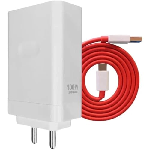 Image of Original Adapter and USB Type C Cable Compatible with Oneplus 12 5G | 12R | PAD | Fold [100W Adapter with USB Type C Cable] with 6 Months Warranty