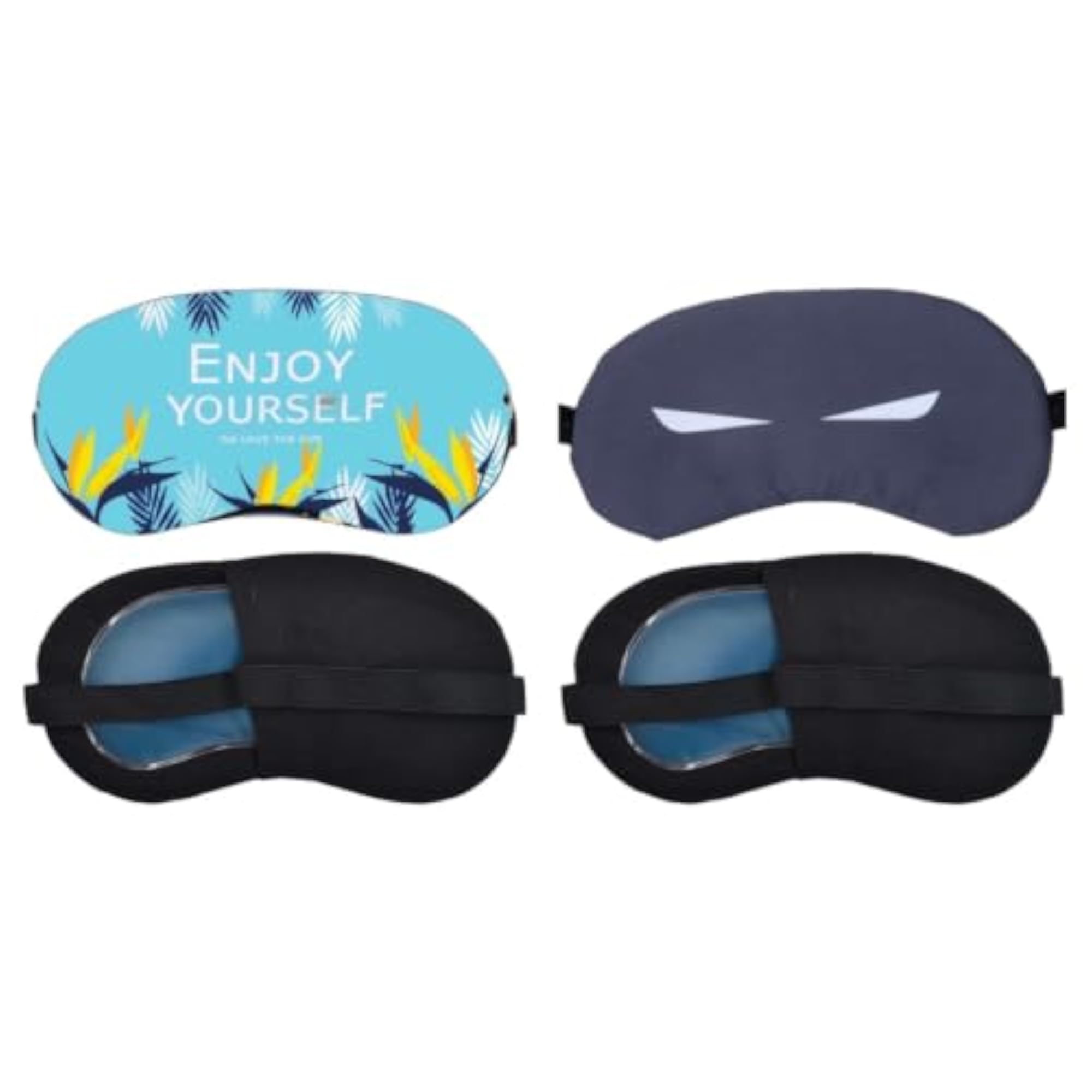 Combo Pack of 2 Soft Fabric Sleeping Eye Masks