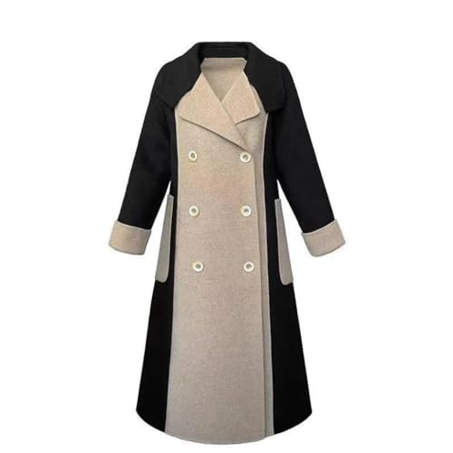 Veste longue tweed fin et velours pour rester élégante face au froid