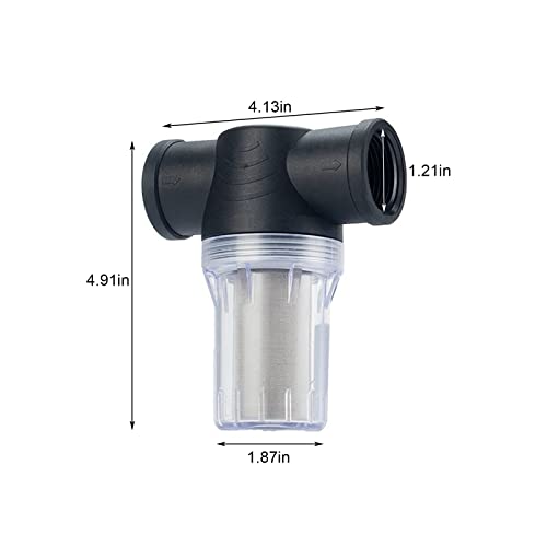Image of Water Pump Strainer Filter 1 Inch Female NPT in-Line Twist-On Pipe Strainer with 100 Mesh Stainless Steel Filter Screen for RV, Garden Hose, Water Pump
