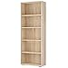 Produktbild Casaria® Bücherregal 5 Fächer 190x60x28cm Höhenverstellbare Böden Holz Offen Modern Stehend Arbeitszimmer Büro Wohnzimmer Standregal Regal Vela Eiche