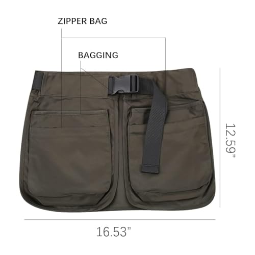 EHERDM Hundetrainer-Schürze mit 6 Taschen, verstellbare Haustierhandler-Kleidung, große Kapazität, Arbeitsschürze, Mehrzweck-Kellnerschürze, Haarstylisten, Hüfttasche, Gartengerät, Organizer,