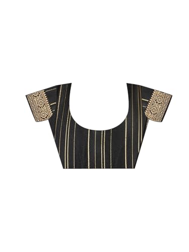Image of Satrani Women's Georgette Embroidery & Stone Work Saree with Unstitched Blouse Piece
