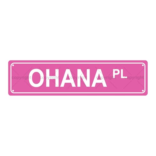 OHANA PL Space-Metallblech-Straßenschild, Bar, Café, Garage, Höhle, Zuhause, Zimmer, Wand, Badezimmer, Bauernhaus, Garten, Veranda, Terrasse, Dekoration, 40,6 x 10,2 cm