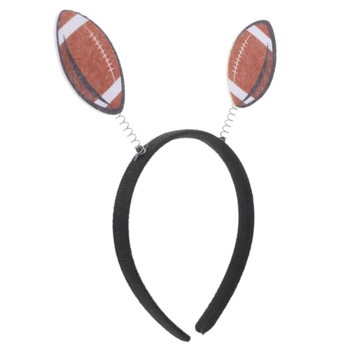 TOYANDONA 2pcs Football Head Boppers Sports Themed Headband Funny Rugby Headbands Sports Event Headwear Football Party Hair Football Game Cheering Props Hair Supplies