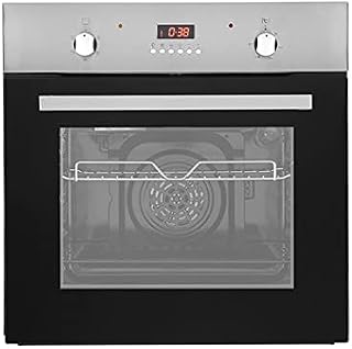 Cookology FOD60SS 60cm 61 Litre Capacity Built In Electric Cooker, True 1800w Fan Oven with Easy Programmable Timer and Digital Clock - In Stainless Steel