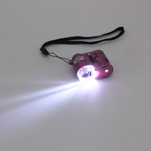 Lawnoval Portable Handheld Magnifier Microscope with LED Light, 80xC100x Zoom, UV Counterfeit Detection & Adjustable for Focus, Pocket-Sized for Gems, Jewelry, Insects, Circuits - Image 2