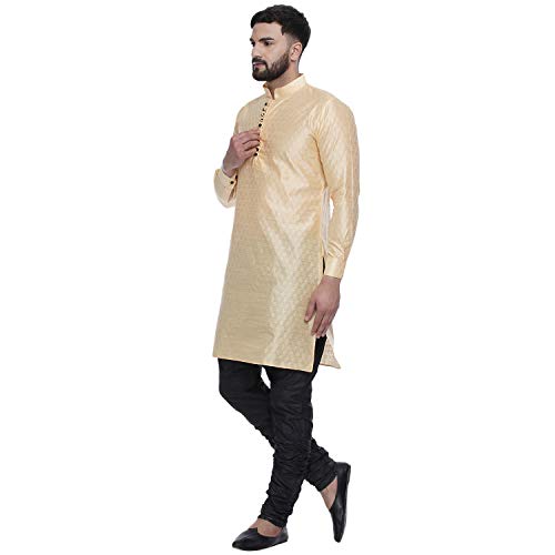 Image of Veera Paridhaan Men's Ethnic Jacquard Printed Long Straight Kurta