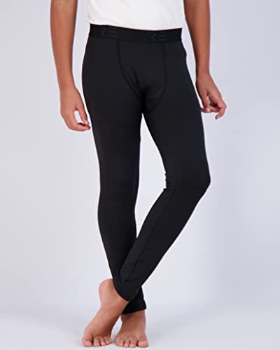 Real Essentials 3 Pack: Youth Boys Compression Pants Leggings Tights Baselayer Cold Gear for Sports Football Basketball3