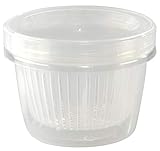 Home-X Plastic Food Container with Strainer - Produce Saver for Fridge, Fresh Fruit & Vegetable Storage, Organizer, Berry Basket, Pickle Jar, Salad Keeper, Colander, Lettuce & Jalapeño Holder, 1-Cup