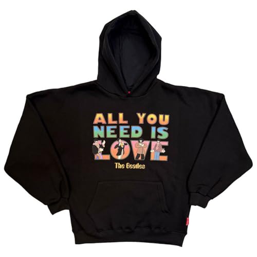 Sweat-shirt Rock Off The Beatles Aynil pour femme en coton noir style rock