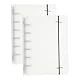 PATIKIL A7 Binder Cover, 2 Stk. PP 6 Ring Round Ring Binder Cover mit schwarzer Fixiergürtel Metallverschluss Lose-Blatt-Binder-Schutz Nachfüllbares Notizbuch, Mattwß