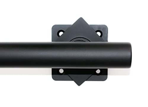 42-inch Coronado Designer Straight Bathroom Shower Grab Bar with Decorative Square Flanges, Matte Black by Seachrome - Image 6