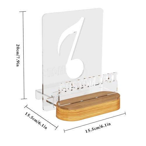 YuanDian Light up Personalised Vinyl Record Stand, Now Playing Customize Record Stand, Wooden Acrylic Holder for Vinyl Album Display Storage, Vinyl Record LED Display Storage Collection Holder