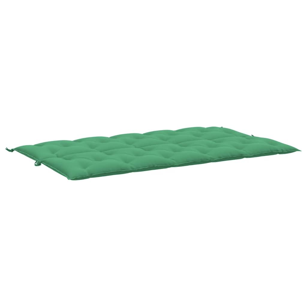 vidaXL Cojín de Banco de jardín Tela Oxford Verde 180x(50+50) x7 cm