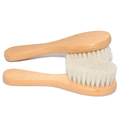 BESTonZON 2-Piece Baby Hair Comb Set Wooden Handle Hair Wash Bath Accessories Comfortable for b