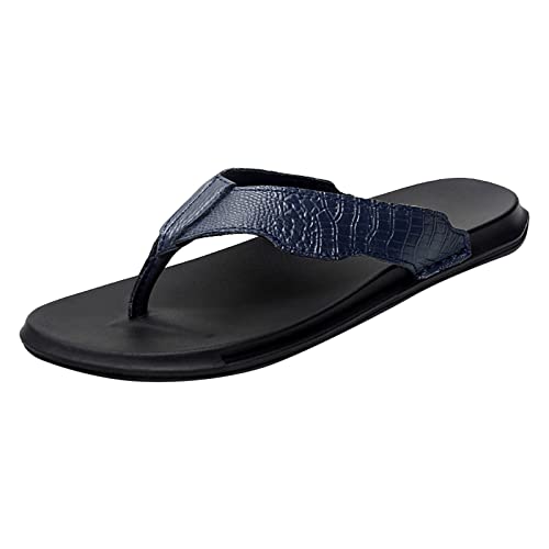 Genérico Tongues Hombre Chanclas Para Hombre Tong Cuero Hombre Zapato Verano Hombre Claquetas Hombre Zapato Playa Hombre Sandalias Verano Zapatos Para Piscina Y Playa Zapatillas, Azul 4., 41 EU