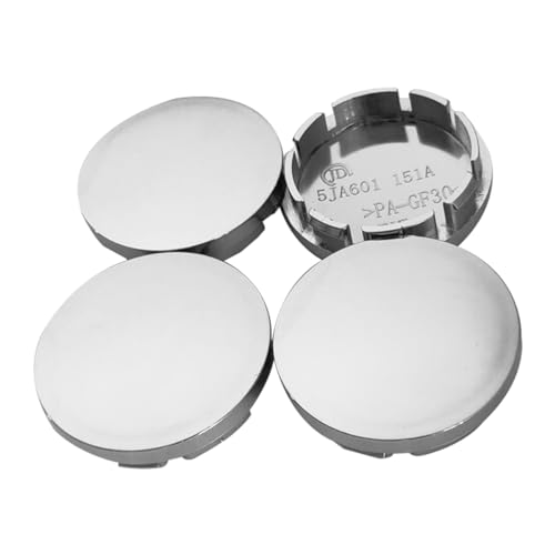 JNNJ 4 tapacubos universales para llantas universales, tapas de centro de rueda, accesorios de tuning, cubiertas de plástico (color galvanizado)