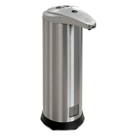 AIRSENZ Free Standing Automatic Foaming Hand Sanitiser Dispenser | Brushed Steel Cover