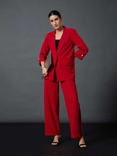 Image of Sassafras worklyf Women's Blazer Regular Fit Full Sleeves Longline Front Open Show Pocket - Casual Workwear Blazers