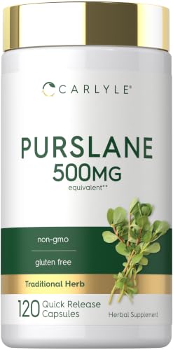 Carlyle Purslane Capsules | 120 Count | Portulaca Oleracea Extract | Non-GMO Gluten Free Supplement
