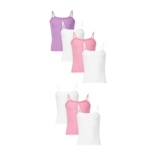 Hanes Unisex Baby Cami Pack 7-Pack Cotton Blend Breathable Toddler Girls Tank Top Everyday Cami