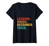 Photo Gallery legend since december 1968 men women 1968 birthday vintage maglietta con collo a v Photo Gallery legend since december 1968 men women 1968 birthday vintage maglietta con collo a v
